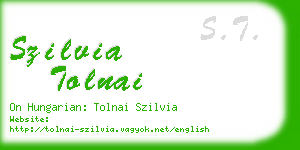 szilvia tolnai business card